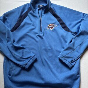 NBA Oklahoma Thunder Blue Quarter Zip Size XL